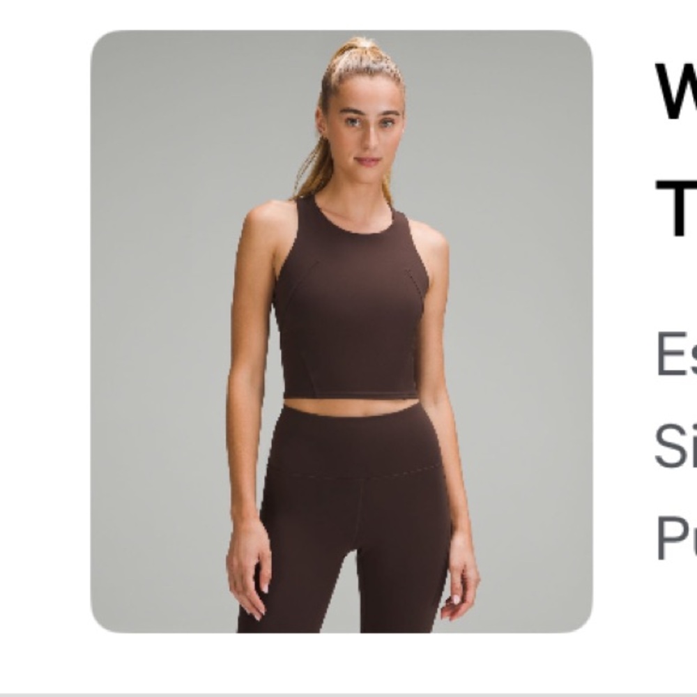 Wunder Train Racerback Tank Top Espresso Size 4